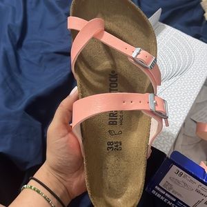 Brand NEW peach Birkenstock sandals! Never wore